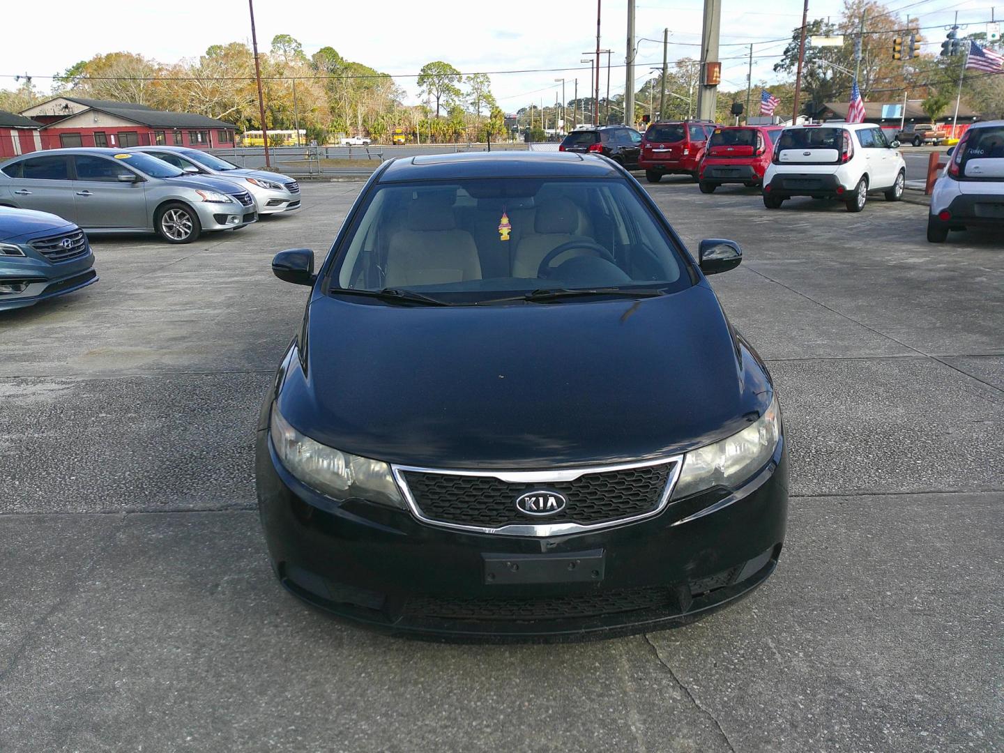 2013 BLK KIA FORTE EX; LX (KNAFU4A28D5) , located at 1200 Cassat Avenue, Jacksonville, FL, 32205, (904) 695-1885, 30.302404, -81.731033 - Photo#0