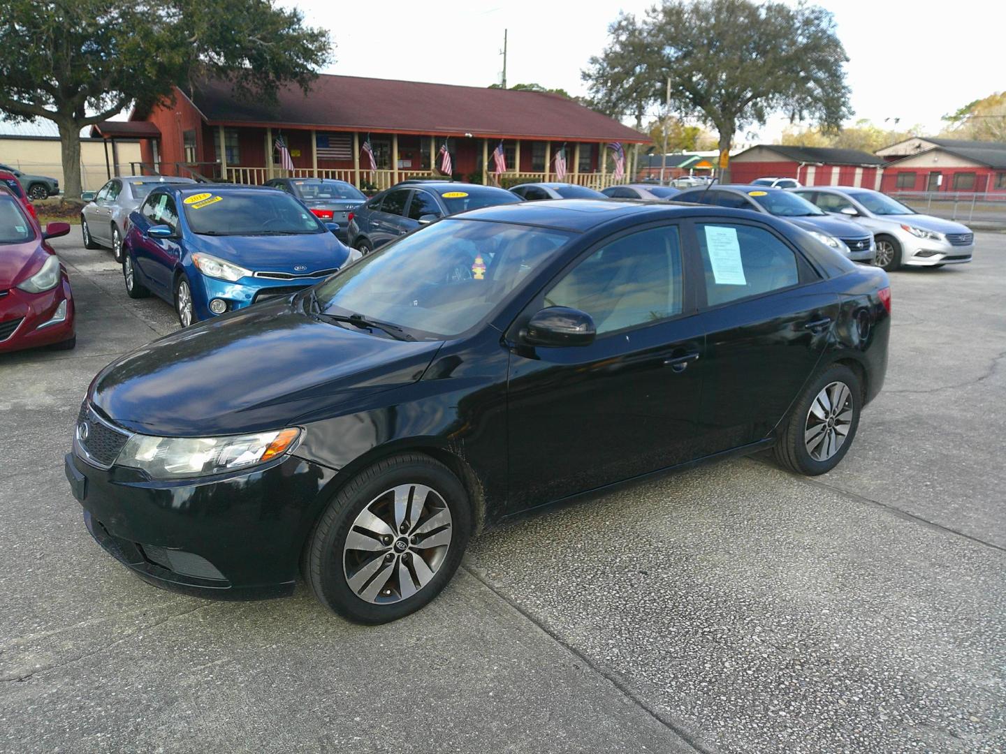 2013 BLK KIA FORTE EX; LX (KNAFU4A28D5) , located at 1200 Cassat Avenue, Jacksonville, FL, 32205, (904) 695-1885, 30.302404, -81.731033 - Photo#1