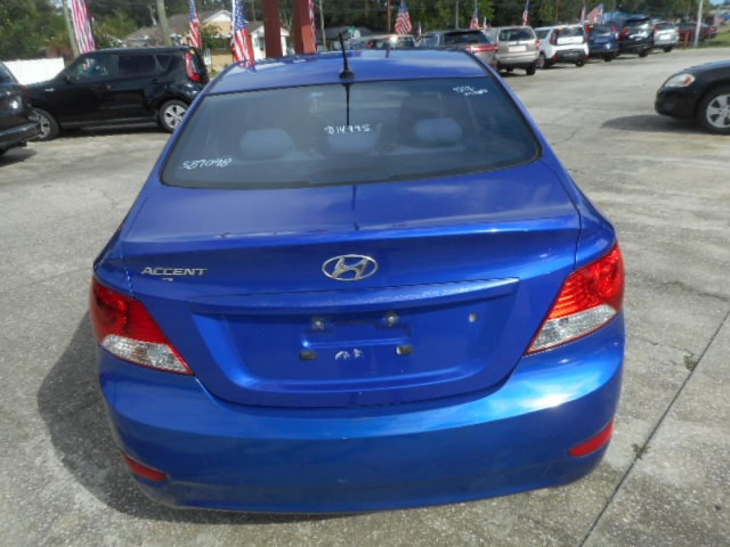 2014 BLUE HYUNDAI ACCENT (KMHCT4AE2EU) , located at 1200 Cassat Avenue, Jacksonville, FL, 32205, (904) 695-1885, 30.302404, -81.731033 - Photo#4