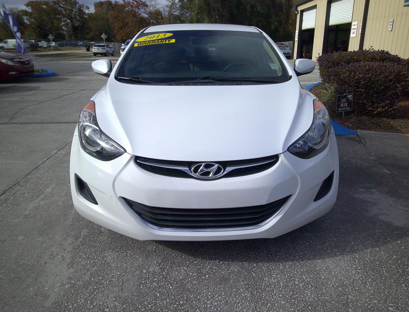 2013 WHITE HYUNDAI ELANTRA GLS; LIMITED (5NPDH4AE1DH) , located at 390 Hansen Avenue, Orange Park, FL, 32065, (904) 276-7933, 30.130497, -81.787529 - Photo#0