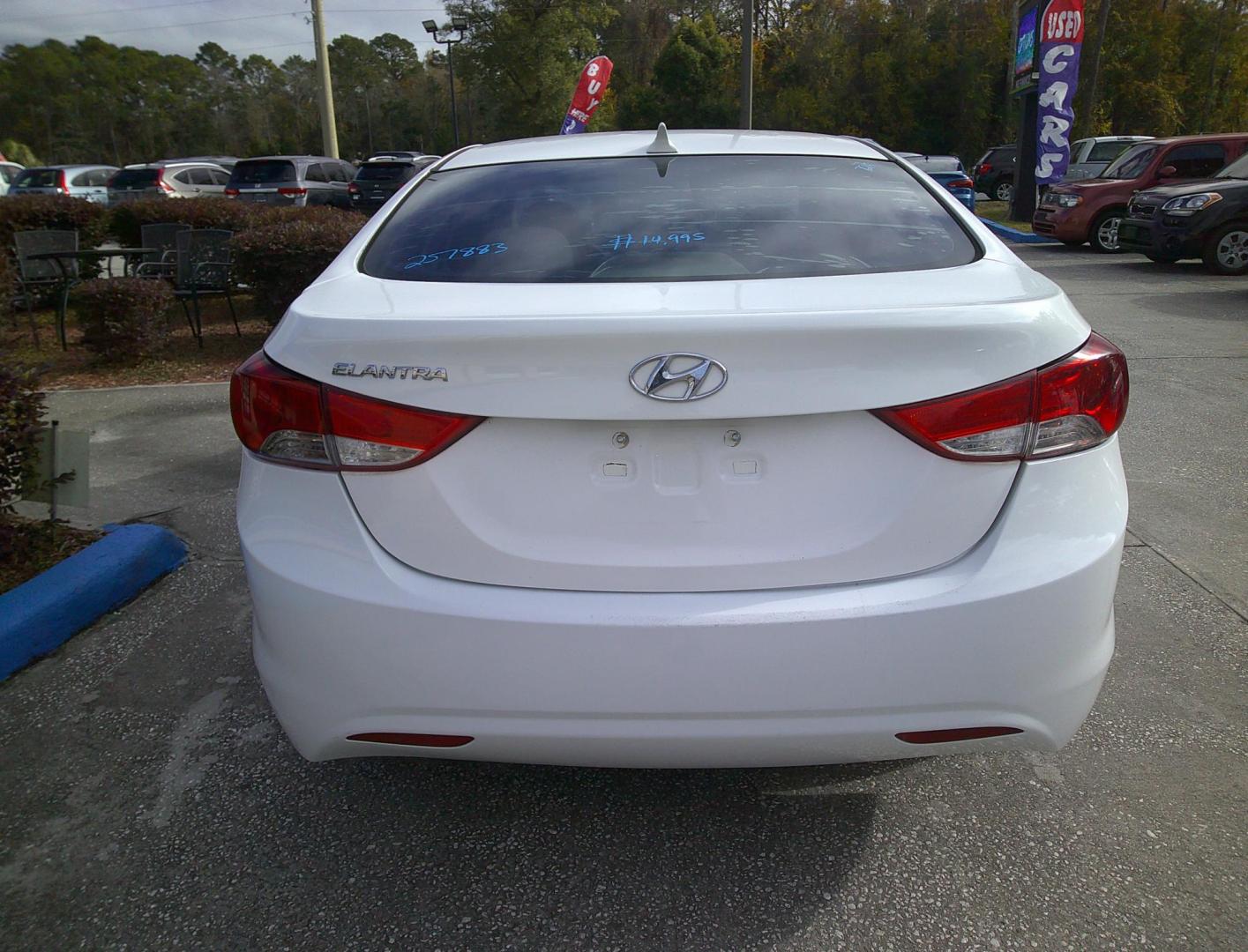 2013 WHITE HYUNDAI ELANTRA GLS; LIMITED (5NPDH4AE1DH) , located at 390 Hansen Avenue, Orange Park, FL, 32065, (904) 276-7933, 30.130497, -81.787529 - Photo#3