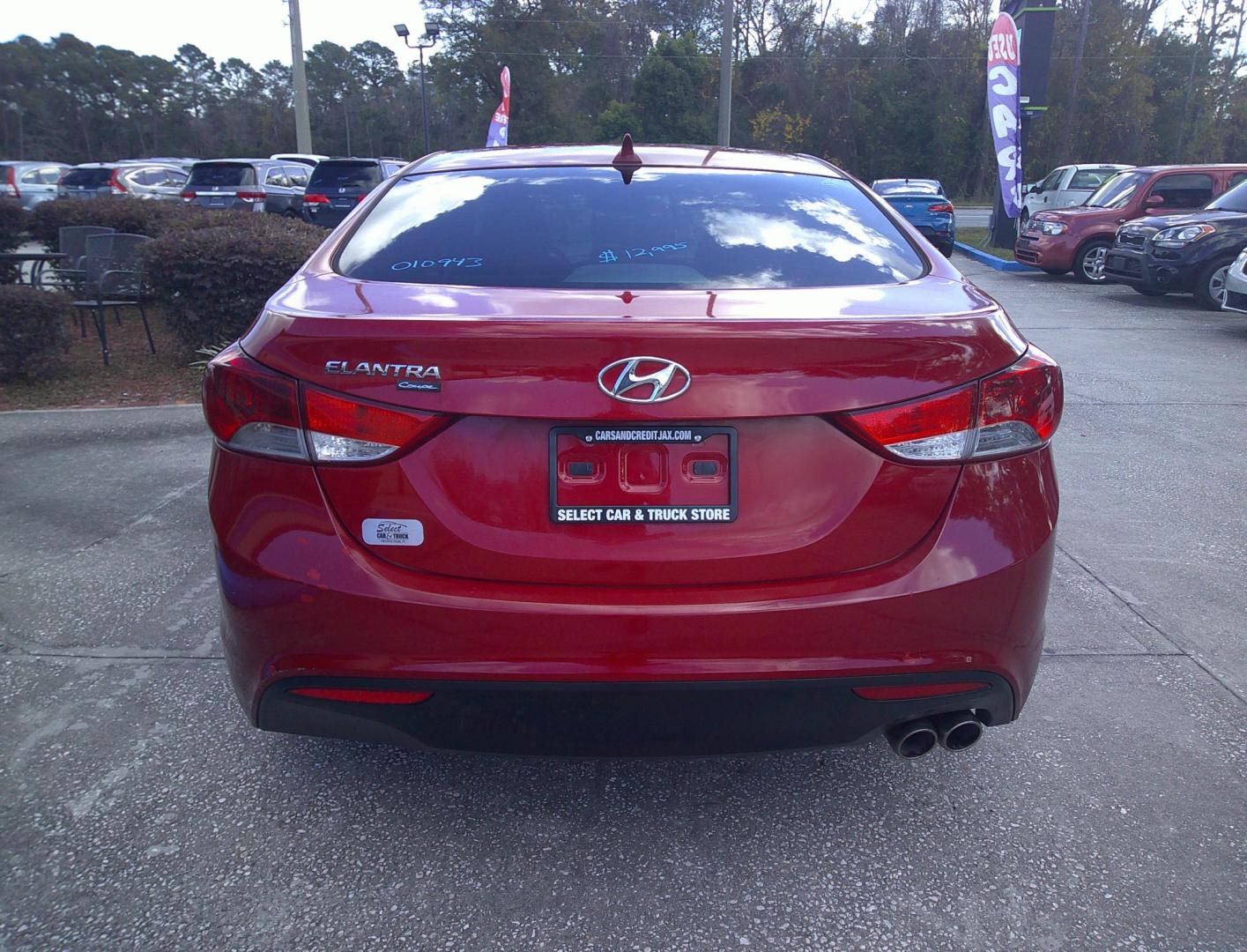 2013 RED HYUNDAI ELANTRA COUPE GS; SE (KMHDH6AE1DU) , located at 390 Hansen Avenue, Orange Park, FL, 32065, (904) 276-7933, 30.130497, -81.787529 - Photo#3