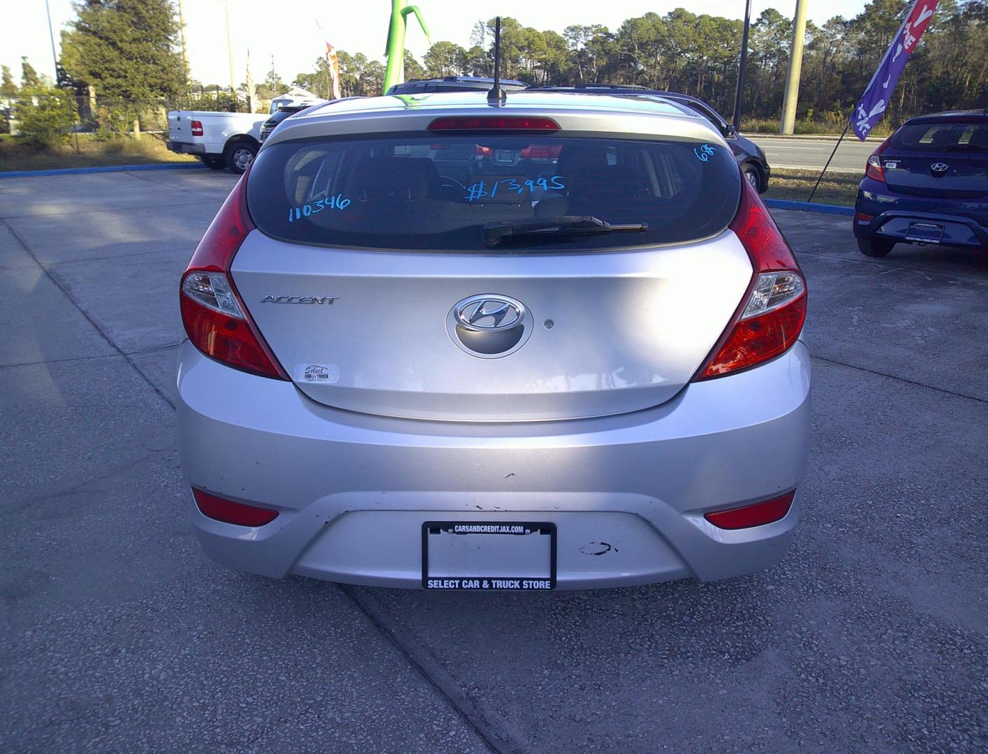 2013 SILVER HYUNDAI ACCENT GS; SE (KMHCT5AE6DU) , located at 390 Hansen Avenue, Orange Park, FL, 32065, (904) 276-7933, 30.130497, -81.787529 - Photo#4