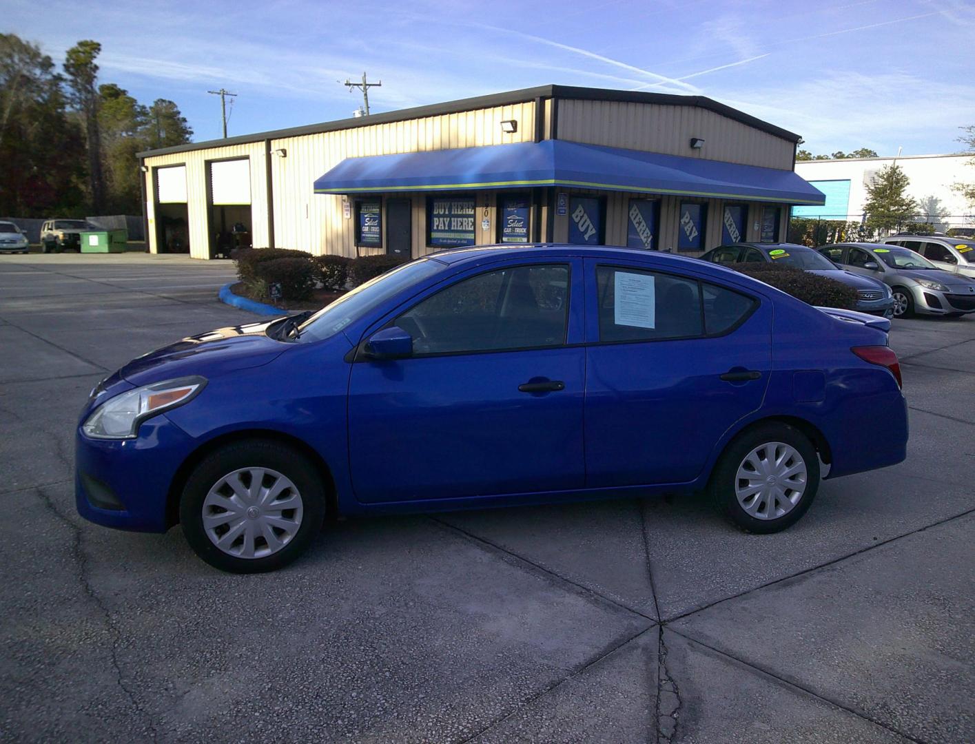 2016 BLUE NISSAN VERSA S; SL; SV (3N1CN7APXGL) , located at 1200 Cassat Avenue, Jacksonville, FL, 32205, (904) 695-1885, 30.302404, -81.731033 - Photo#1