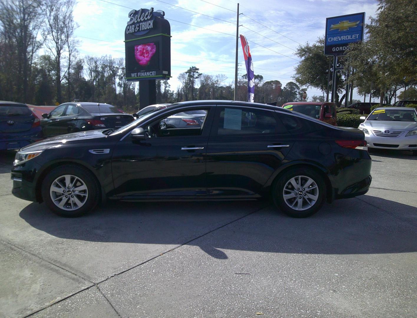 2017 BLACK KIA OPTIMA LX (KNAGT4L32H5) , located at 390 Hansen Avenue, Orange Park, FL, 32065, (904) 276-7933, 30.130497, -81.787529 - Photo#4